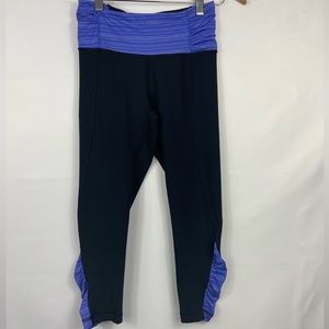 90 Degree by Reflex Black/Blue Leggings XS
